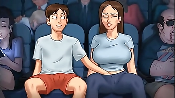 Summertime Saga - College girl rides huge cock in dorm room